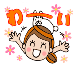 The words for used of cute girl sticker #10980949