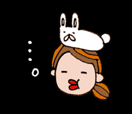 The words for used of cute girl sticker #10980953