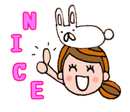 The words for used of cute girl sticker #10980954