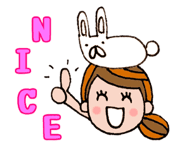 The words for used of cute girl sticker #10980954