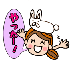 The words for used of cute girl sticker #10980955