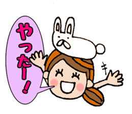 The words for used of cute girl sticker #10980955