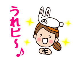 The words for used of cute girl sticker #10980956