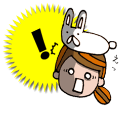 The words for used of cute girl sticker #10980959