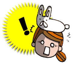 The words for used of cute girl sticker #10980959