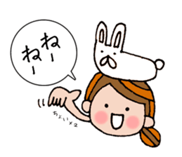 The words for used of cute girl sticker #10980960