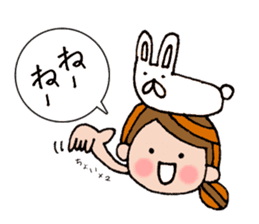 The words for used of cute girl sticker #10980960