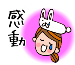 The words for used of cute girl sticker #10980962