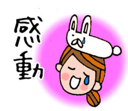The words for used of cute girl sticker #10980962