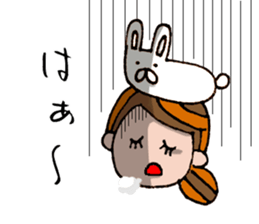 The words for used of cute girl sticker #10980964