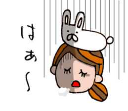 The words for used of cute girl sticker #10980964