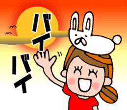 The words for used of cute girl sticker #10980966