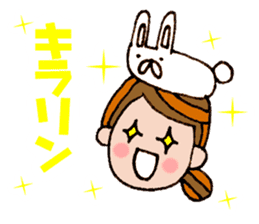 The words for used of cute girl sticker #10980967