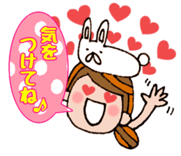 The words for used of cute girl sticker #10980970