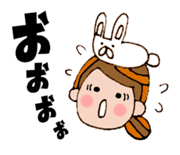 The words for used of cute girl sticker #10980971