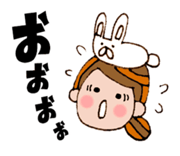 The words for used of cute girl sticker #10980971