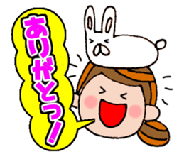 The words for used of cute girl sticker #10980972