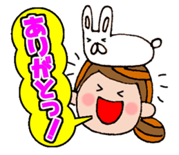 The words for used of cute girl sticker #10980972