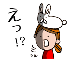 The words for used of cute girl sticker #10980974