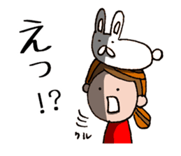 The words for used of cute girl sticker #10980974