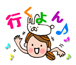 The words for used of cute girl sticker #10980977