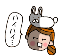 The words for used of cute girl sticker #10980979