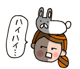 The words for used of cute girl sticker #10980979