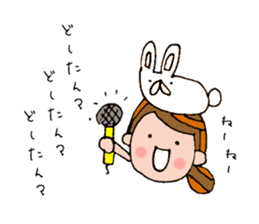 The words for used of cute girl sticker #10980982