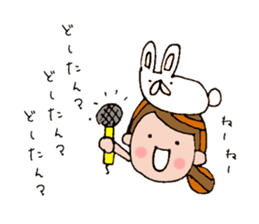 The words for used of cute girl sticker #10980982