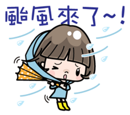 Cute girl with bobbed hair 3 sticker #10981002