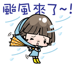 Cute girl with bobbed hair 3 sticker #10981002