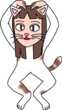 Cat Human! sticker #10981549