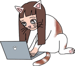 Cat Human! sticker #10981552