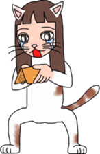 Cat Human! sticker #10981553