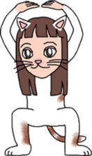 Cat Human! sticker #10981556