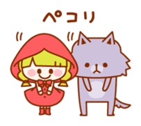 Little Red Riding Hood and the Wolf sticker #10981626