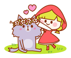 Little Red Riding Hood and the Wolf sticker #10981627