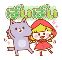 Little Red Riding Hood and the Wolf sticker #10981631