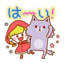 Little Red Riding Hood and the Wolf sticker #10981633