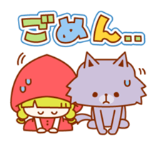 Little Red Riding Hood and the Wolf sticker #10981639