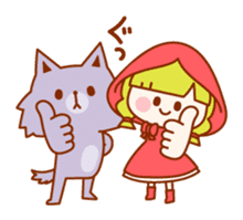 Little Red Riding Hood and the Wolf sticker #10981646