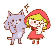 Little Red Riding Hood and the Wolf sticker #10981646