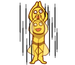 Weirdo festival yellow man sticker #10981746