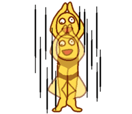 Weirdo festival yellow man sticker #10981746