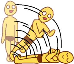 Weirdo festival yellow man sticker #10981747