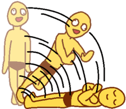 Weirdo festival yellow man sticker #10981747