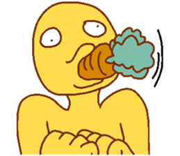 Weirdo festival yellow man sticker #10981774