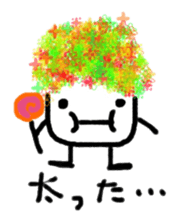 Afro-chan with friends sticker #10982484