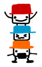 Afro-chan with friends sticker #10982485