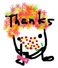 Afro-chan with friends sticker #10982497